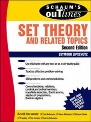 Front cover of Schaum's outline of theory and problems of set theory and related topics by Seymour Lipschutz