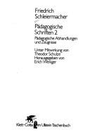 Cover of Pädagogische Schriften by Friedrich Schleiermacher