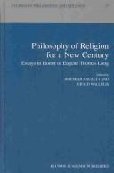 Front cover of Philosophy of religion for a new century by Eugene Thomas Long