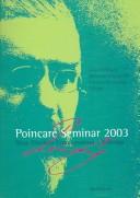 Front cover of Poincare Seminar 2003 by Poincaré Seminar (2nd 2003 Paris, France)