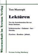 Cover of Lektüren by Tom Mustroph