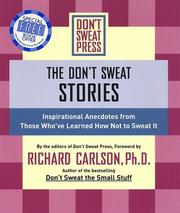 Front cover of DON'T SWEAT STORIES, THE by Richard Carlson