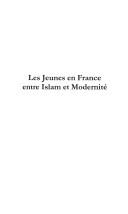 Front cover of Les jeunes en France entre islam et modernité by Mohammed Berhil