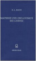 Front cover of Materie und Organismus bei Leibniz by Hans Ludwig Koch