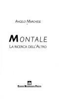 Cover of Montale by Angelo Marchese