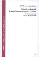 Front cover of Mensch und Arbeit: unsere Verantwortung als Christen by Unknown