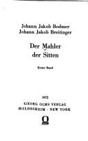 Cover of Der Mahler der Sitten by Johann Jakob Bodmer