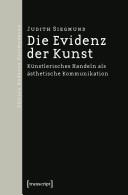 Front cover of Die Evidenz der Kunst by Judith Siegmund
