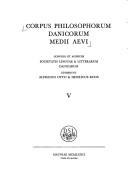 Cover of Opera by Boethius of Dacia