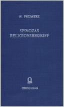 Front cover of Spinozas Religionsbegriff by Walther Prümers