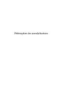 Front cover of Philosophies des mondialisations by Patrice Vermeren