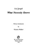 Cover of What necessity knows by Lily Dougall