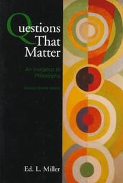 Cover of Questions that matter by Miller, Ed. L.
