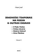 Cover of Dimensões temporais na poesia & outros ensaios by César Leal