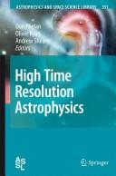 Cover of High time resolution astrophysics by Don Phelan