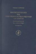 Cover of Berichtigungsliste der griechischen Papyrusurkunden aus Ägypten by Friedrich Preisigke