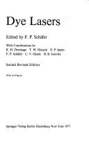 Cover of Dye lasers by Fritz Peter Schäfer