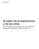 Front cover of El saber de la arquitectura y de las artes by Marta Llorente Díaz