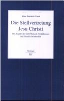 Front cover of Die Stellvertretung Jesu Christi by Hans Friedrich Daub