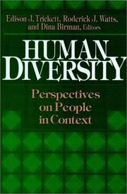 Cover of Human diversity by Edison J. Trickett