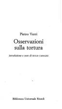 Cover of Osservazioni sulla tortura by Pietro Verri