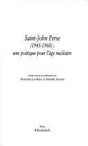 Front cover of Saint-John Perse, 1945-1960 by Henriette Levillain