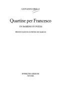Cover of Quartine per Francesco by Giovanni Orelli