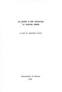 Front cover of La festa d'uno miracolo di Nostra Donna by Jennifer Lorch