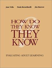 Cover of How do they know they know? by Jane Kathryn Vella