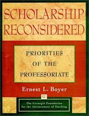 Cover of Scholarship reconsidered by Ernest L. Boyer
