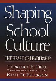 Cover of Shaping school culture by Terrence E. Deal