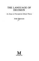 Front cover of The language of decision by John Ibberson