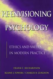 Front cover of Re-envisioning psychology by Frank C. Richardson