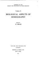 Front cover of Biological aspects for demography by Society for the Study of Human Biology.