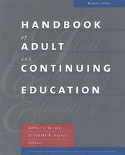 Front cover of Handbook of adult and continuing education by Arthur L. Wilson