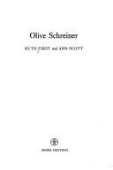 Cover of Olive Schreiner by Ruth First