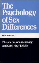 Front cover of The psychology of sex differences by Eleanor E. Maccoby