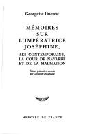 Front cover of Mémoires sur l'impératrice Joséphine by Georgette Ducrest