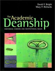 Cover of Academic deanship by David F. Bright