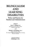Front cover of Bilingualism and Learning Disabilities by Hinda Feige Greenberg