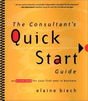 Cover of The consultant's quick start guide by Elaine Biech
