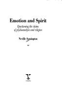 Cover of Emotion and spirit by Neville Symington