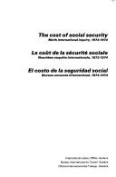 Cover of The cost of social security by International Labour Office