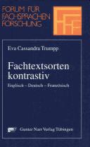 Cover of Fachtextsorten kontrastiv by Eva Cassandra Trumpp