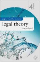 Front cover of Legal theory by T. I. McLeod