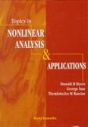 Front cover of Topics in nonlinear analysis & applications by Donald H. Hyers