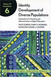 Front cover of Identity development of diverse populations by Vasti Torres