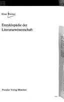 Front cover of Enzyklopädie der Literaturwissenschaft by Klaus Weimar