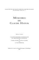 Cover of Mémoires de Claude Haton by Claude Haton