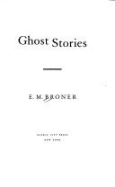 Cover of Ghost stories by E. M. Broner